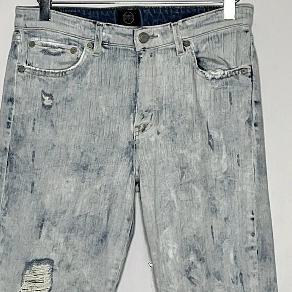 Edwin Beth Boyfriend Ankle Acid Washed Distressed Jeans - Size 27 - Picture 4 of 11